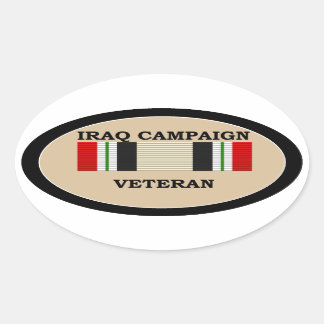 Iraq Campaign Veteran Sticker. Oval Sticker