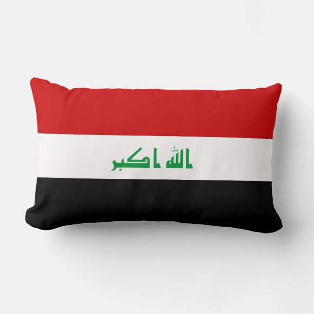 Iraq country long flag nation symbol republic lumbar pillow (Front)