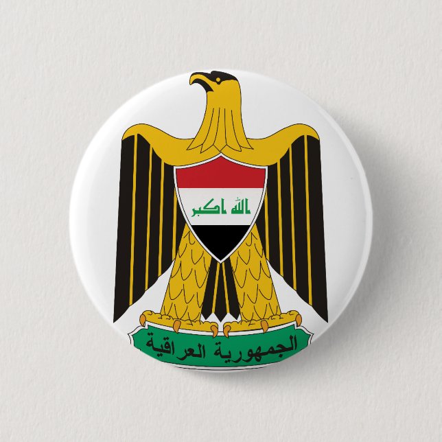 iraq emblem 2 inch round button (Front)