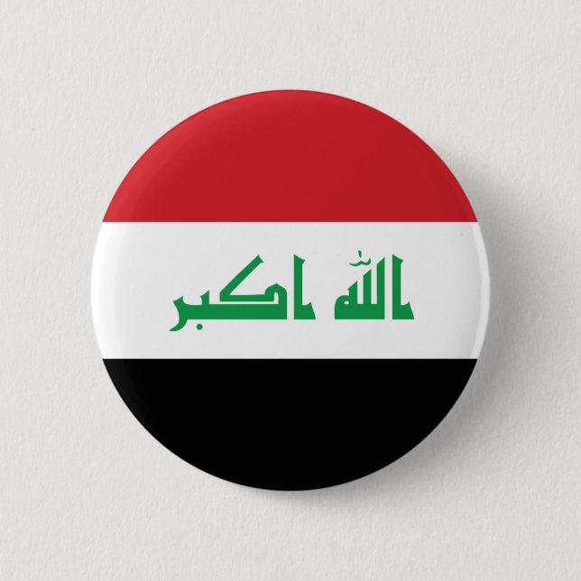 Iraq Flag 2 Inch Round Button (Front)