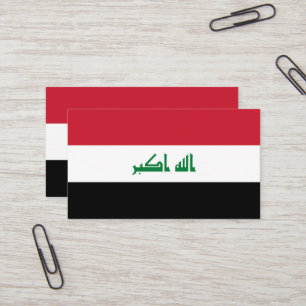Iraq flag business card