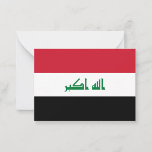 Iraq flag card