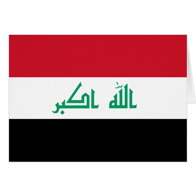Iraq Flag Card (Front Horizontal)
