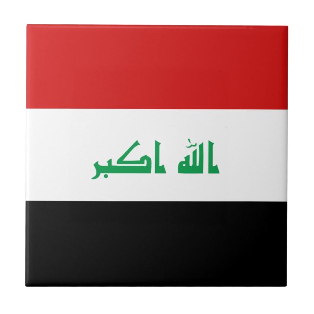 Iraq Flag Ceramic Tile (Front)