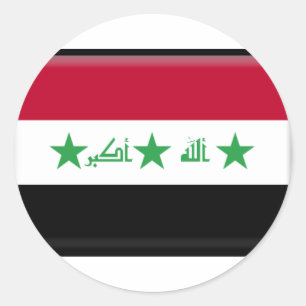 Iraq Flag Classic Round Sticker
