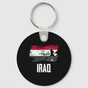 Iraq Flag Jersey Iraqi Soccer Team Iraqi _1 Keychain