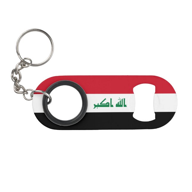 Iraq Flag Keychain Bottle Opener (Front (Horizontal))