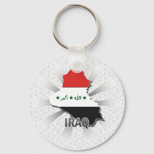 Iraq Flag Map 2.0 Keychain