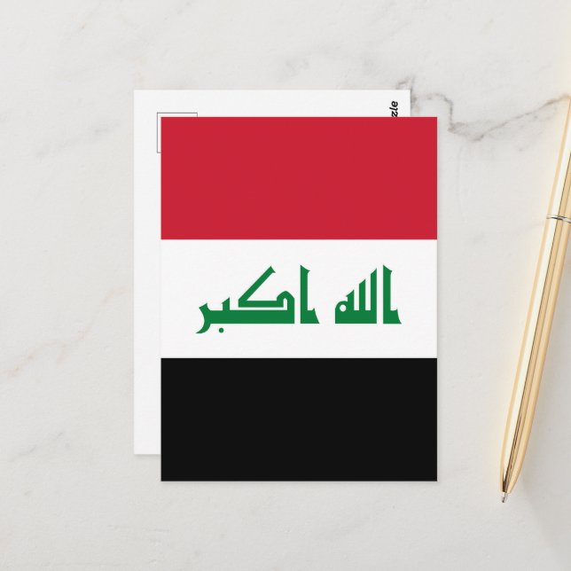 Iraq flag postcard (Front/Back In Situ)