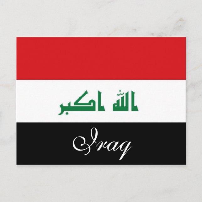 Iraq flag postcard (Front)