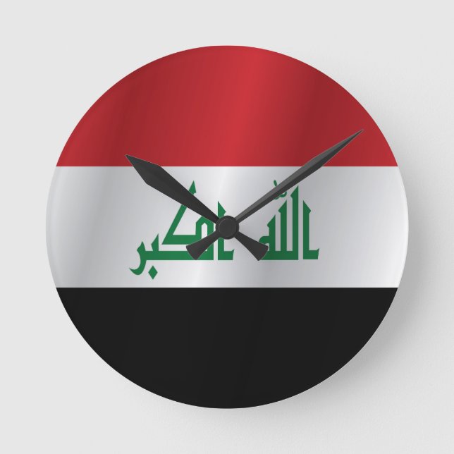Iraq flag round clock (Front)
