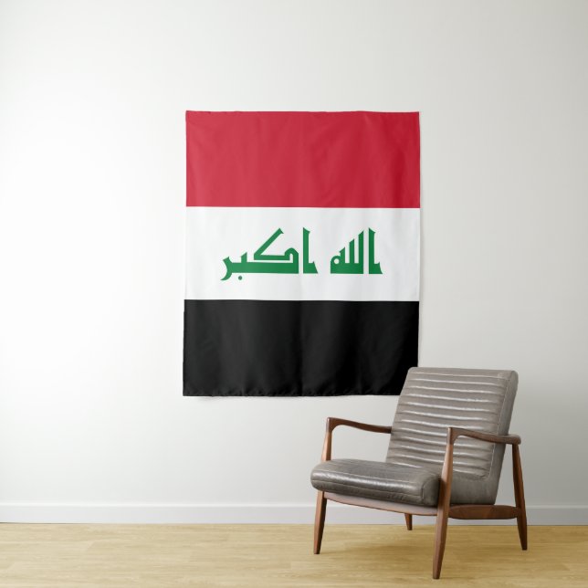 Iraq flag tapestry (In Situ)