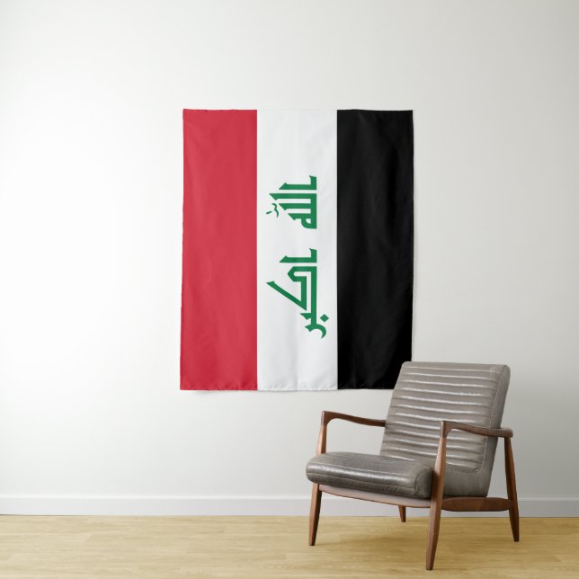 Iraq flag tapestry (In Situ)