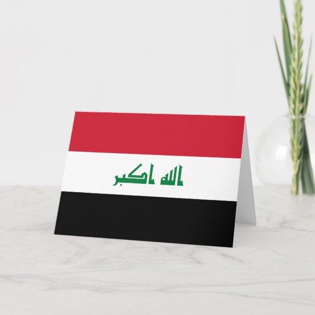 Iraq flag thank you card (Front)