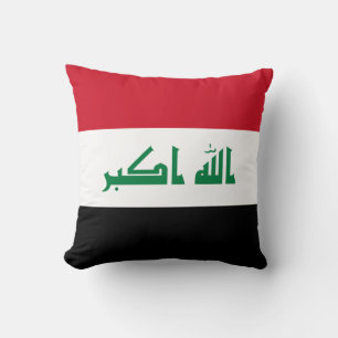Iraq Flag Throw Pillow