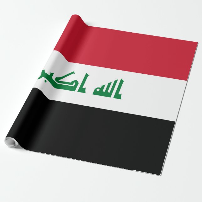 Iraq flag wrapping paper (Unrolled)