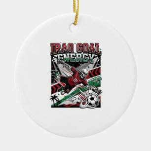 Iraq Goal Energy Skeleton Striker Nations Bold Soc Ceramic Ornament