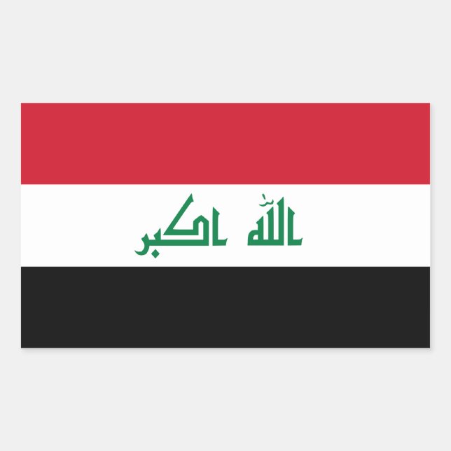 Iraq/Iraqi Flag. Irak Sticker (Front)