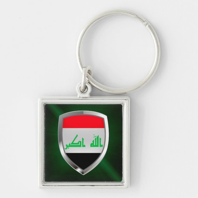 Iraq Metallic Emblem Keychain (Front)