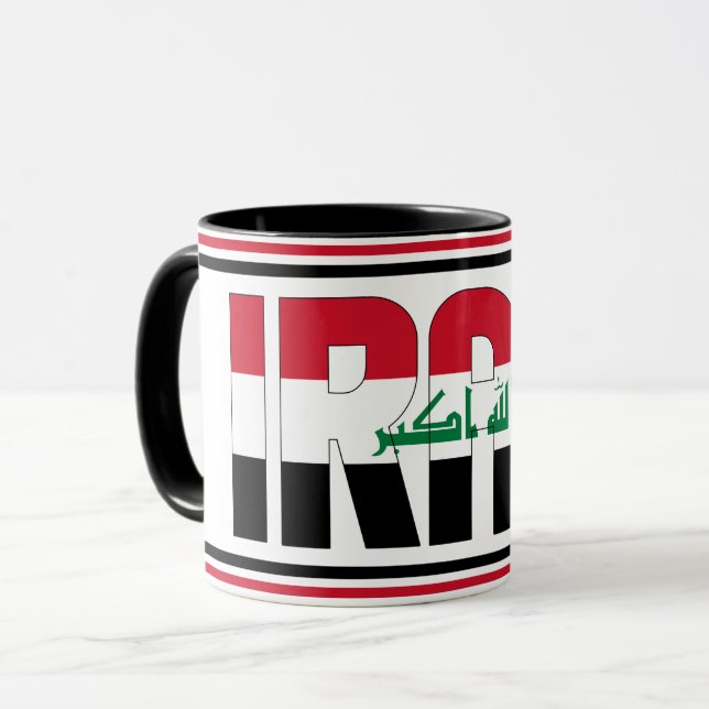 Iraq National Flag Patriotic Coffee Mug (Front Left)
