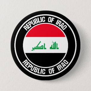Iraq Round Emblem 3 Inch Round Button