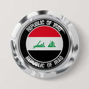 Iraq Round Emblem 3 Inch Round Button