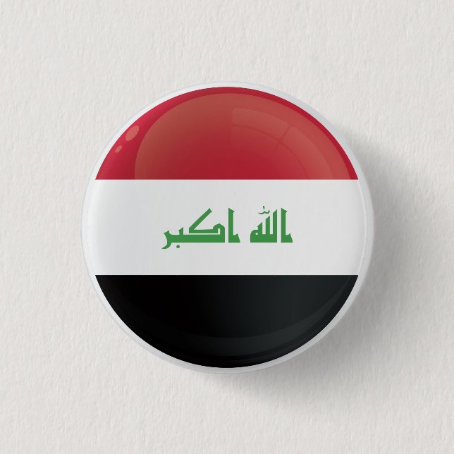 Iraq  Round Icon Flag 1 Inch Round Button (Front)