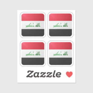 Iraq square glossy flag