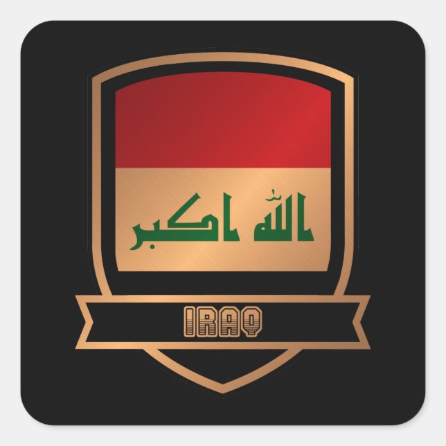 Iraq Square Sticker (Front)