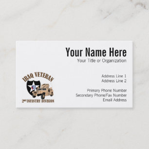 Iraq Vet 2nd ID - Humvee Business Card