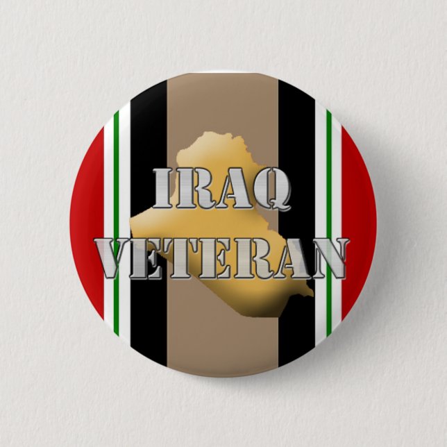 Iraq Veteran 2 Inch Round Button (Front)