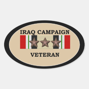 Iraq Veteran 3 ICS Oval Sticker