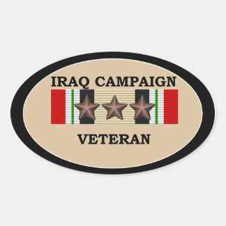 Iraq Veteran 3 ICS Oval Sticker