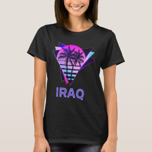 Iraq Veteran 80s Palm Tree Retro Iraqi Ancestry He T-Shirt