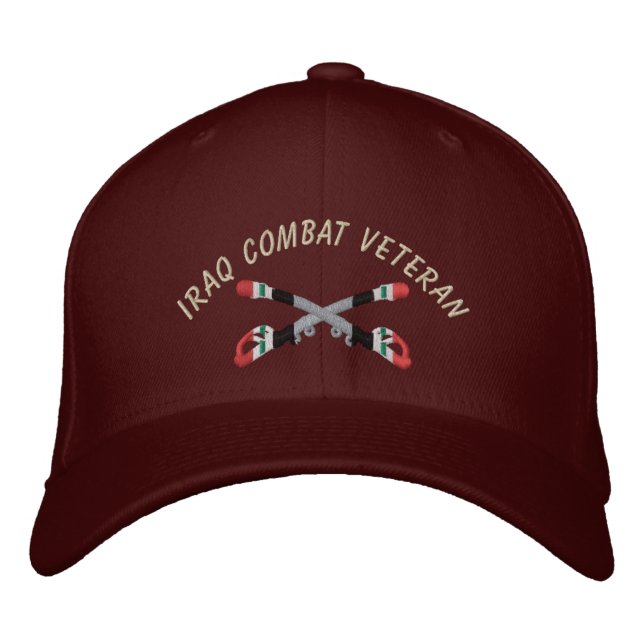 Iraq Veteran Cavalry Crossed Sabres Hat (Front)