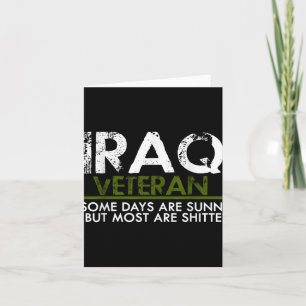 Iraq Veteran Funny Vet Tee Military Card