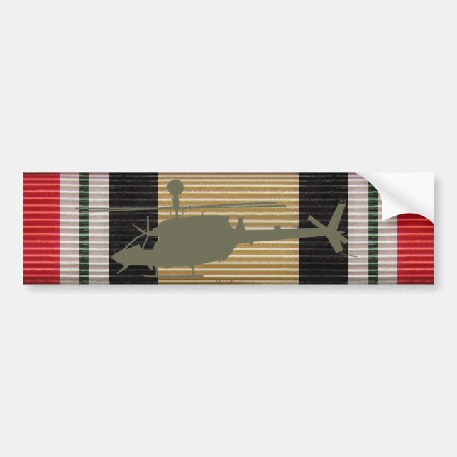 Iraq Veteran OH-58D Kiowa Warrior Bumper Sticker (Front)