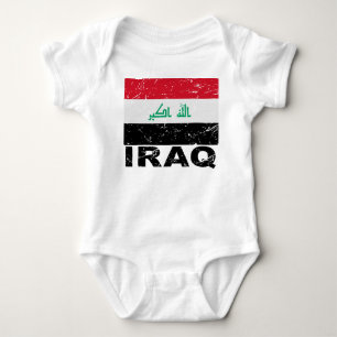 Iraq Vintage Flag Baby Bodysuit