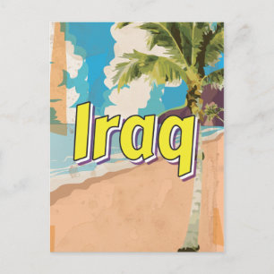 Iraq Vintage travel poster Postcard