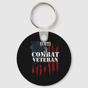 Iraq War_ Iraq Combat Veteran - Veteran Sayings  Keychain
