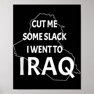 Iraq War Veteran Patriotic Oif Funny Vet Women Men Poster