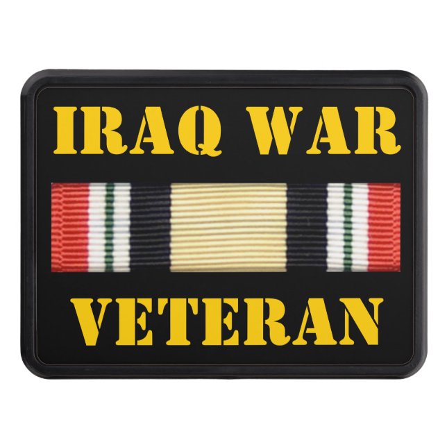 IRAQ WAR VETERAN TRAILER HITCH COVER (Front)