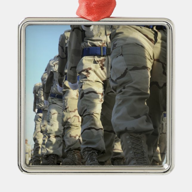 Iraqi air force recruits march metal ornament (Front)