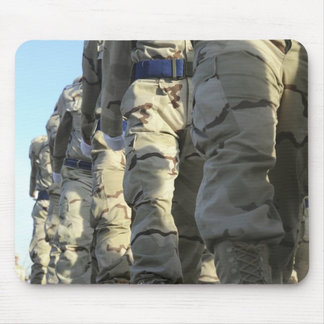 Iraqi air force recruits march mouse pad (Front)