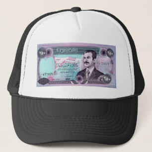 Iraqi Dinar with Saddam Hussein Trucker Hat