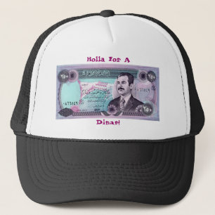 Iraqi Dinar with Saddam Hussein Trucker Hat