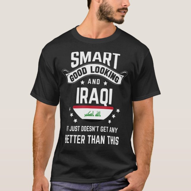 Iraqi Flag Native Pride Iraq Iraqi Roots T-Shirt (Front)