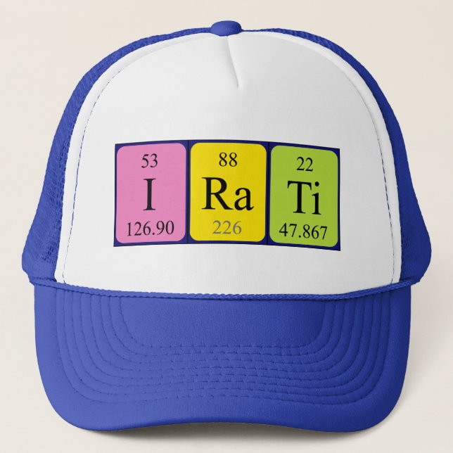 Irati periodic table name hat (Front)