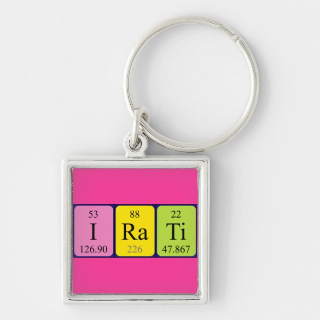 Irati periodic table name keyring (Front)