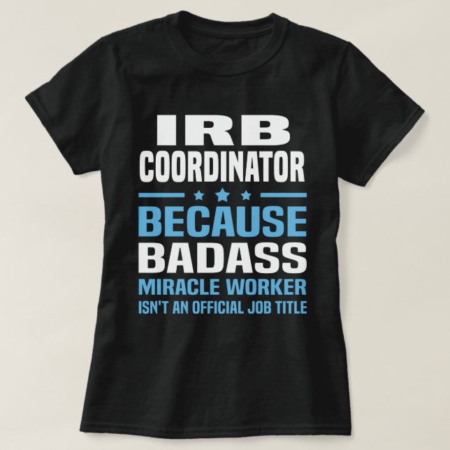 IRB Coordinator T-Shirt (Design Front)